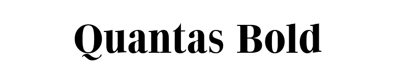 Quantas Bold font preview