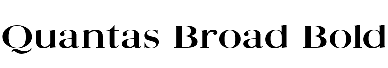 Quantas Broad Bold font preview
