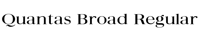 Quantas Broad Regular font preview
