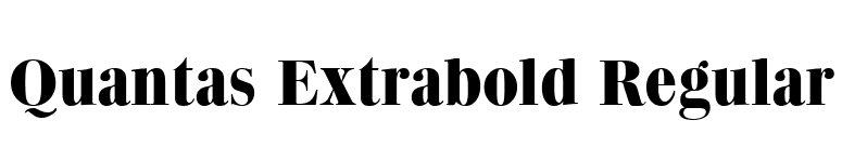 Quantas Extrabold Regular font preview