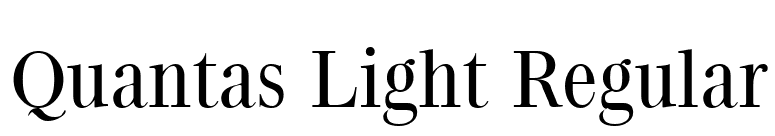 Quantas Light Regular font preview
