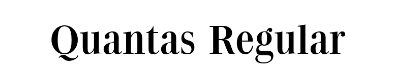 Quantas Regular font preview