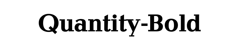 Quantity-Bold font preview