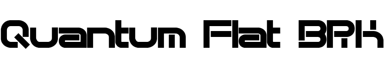 Quantum Flat BRK font preview