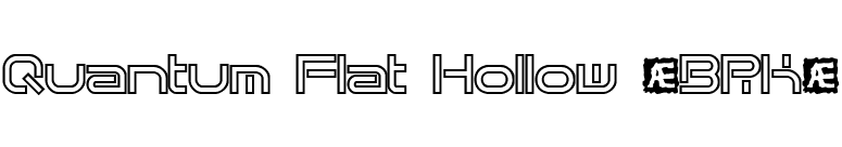 Quantum Flat Hollow (BRK) font preview