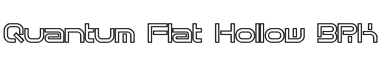 Quantum Flat Hollow BRK font preview
