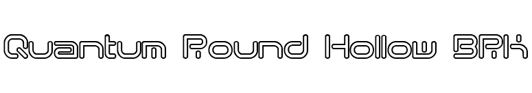 Quantum Round Hollow BRK font preview