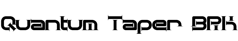 Quantum Taper BRK font preview