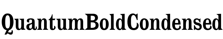 QuantumBoldCondensed font preview