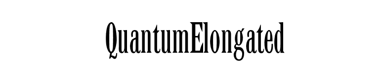 QuantumElongated font preview