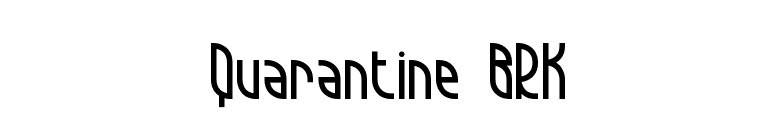 Quarantine BRK font preview