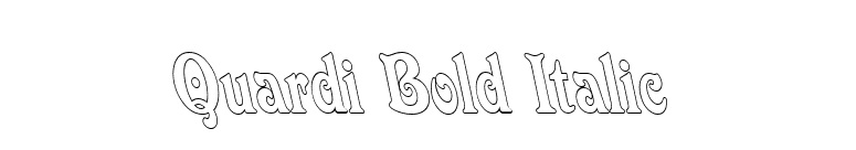 Quardi Bold Italic font preview