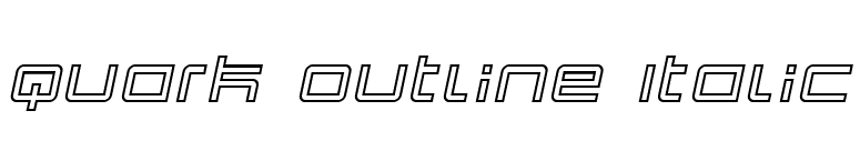 Quark Outline Italic font preview