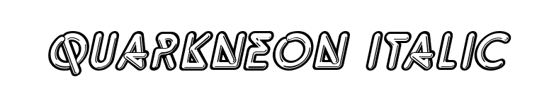 QuarkNeon Italic font preview