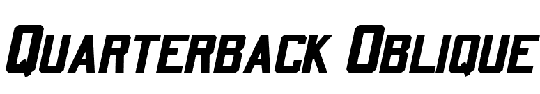 Quarterback Oblique font preview