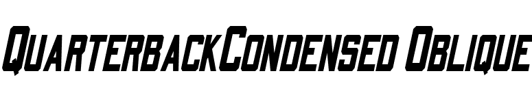 QuarterbackCondensed Oblique font preview