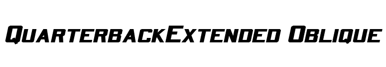 QuarterbackExtended Oblique font preview