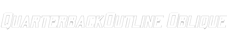 QuarterbackOutline Oblique font preview