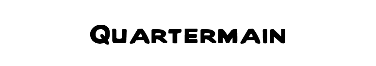Quartermain font preview