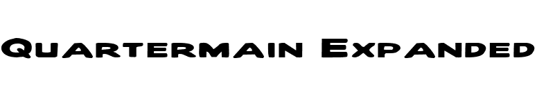 Quartermain Expanded font preview