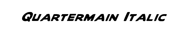 Quartermain Italic font preview