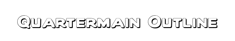 Quartermain Outline font preview