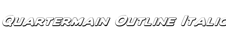 Quartermain Outline Italic font preview