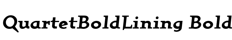 QuartetBoldLining Bold font preview