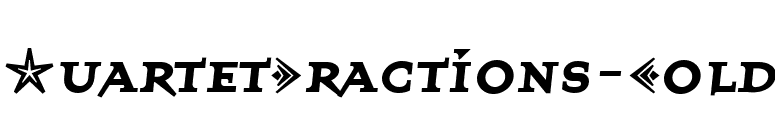QuartetFractions-Bold font preview