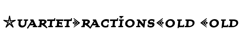 QuartetFractionsBold Bold font preview