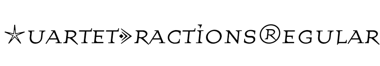 QuartetFractionsRegular font preview