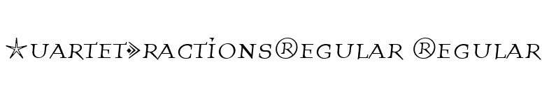 QuartetFractionsRegular Regular font preview