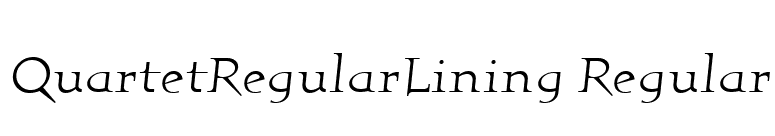 QuartetRegularLining Regular font preview