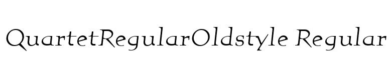 QuartetRegularOldstyle Regular font preview