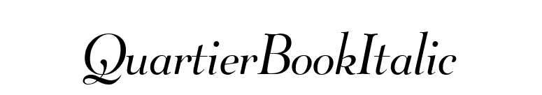 QuartierBookItalic font preview