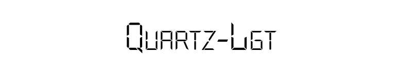 Quartz-Lgt font preview