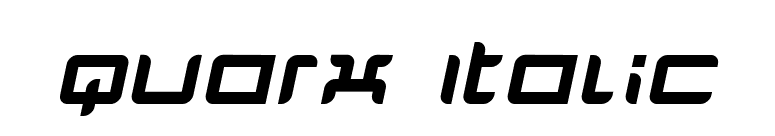 Quarx Italic font preview