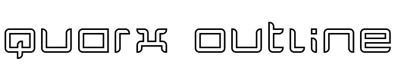 Quarx Outline font preview