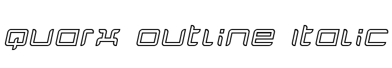 Quarx Outline Italic font preview