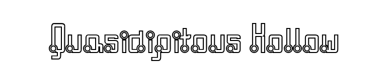 Quasidipitous Hollow font preview