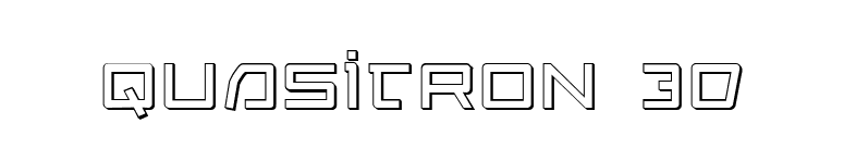 Quasitron 3D font preview