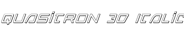 Quasitron 3D Italic font preview