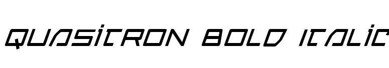 Quasitron Bold Italic font preview