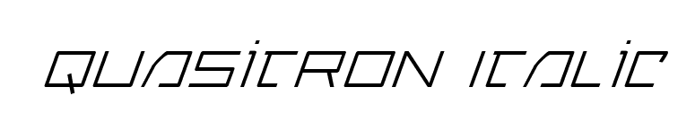 Quasitron Italic font preview