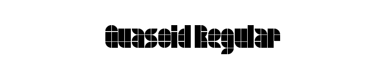Quasoid Regular font preview