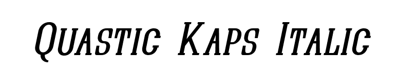 Quastic Kaps Italic font preview
