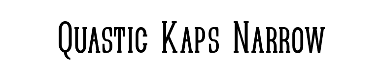 Quastic Kaps Narrow font preview