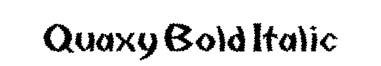 Quaxy Bold Italic font preview