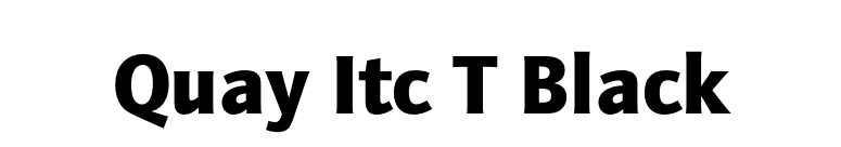 Quay Itc T Black font preview