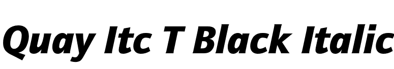 Quay Itc T Black Italic font preview